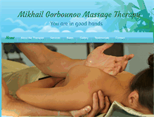 Tablet Screenshot of mgmassagetherapy.ca